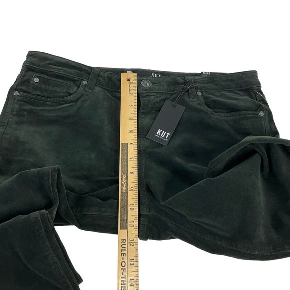 Kut From the Kloth Jeans Women's Size 14 Green Diana Skinny Mid-Rise Denim Nwt - Picture 10 of 13